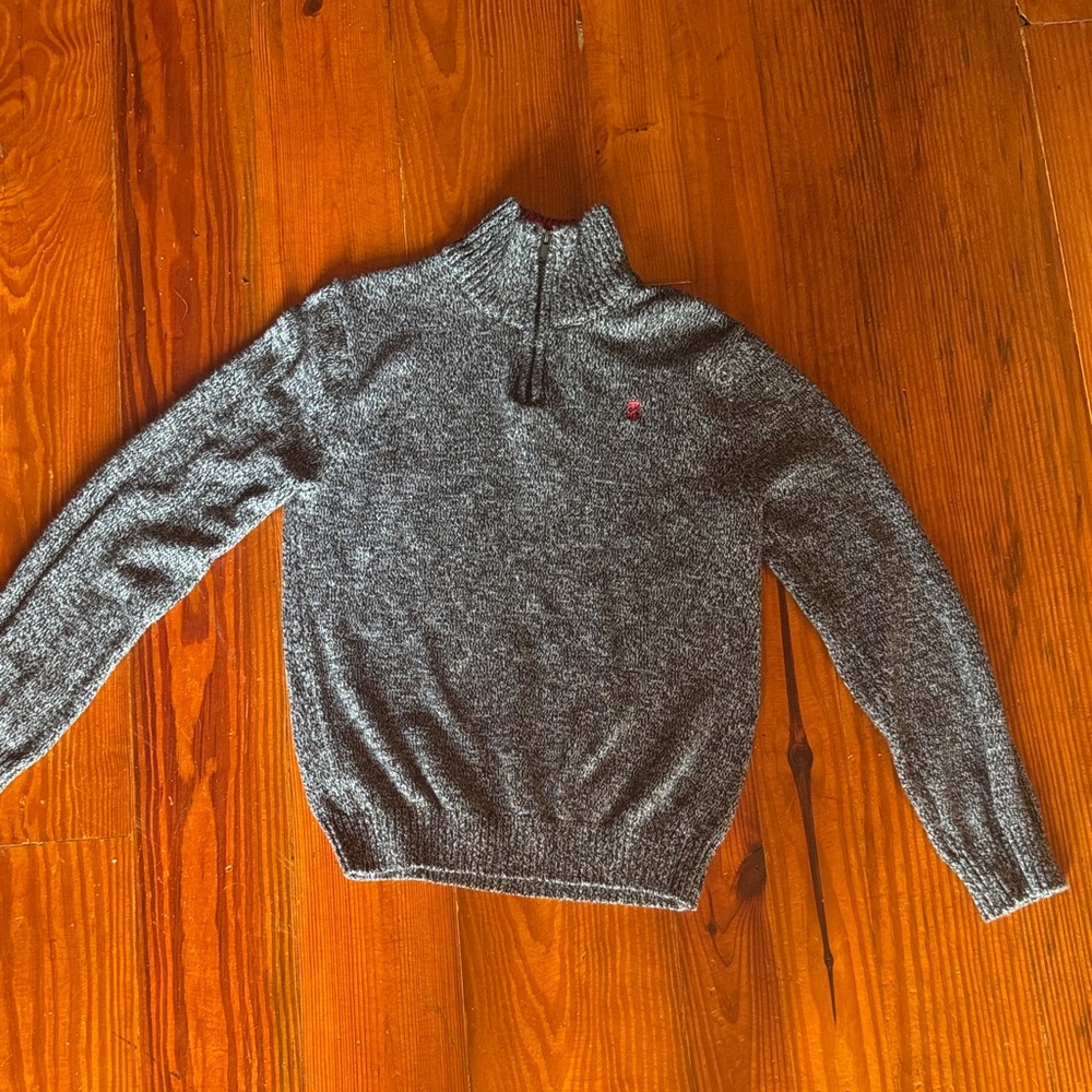 Izod Gray Half-Zip Boy's Sweater
